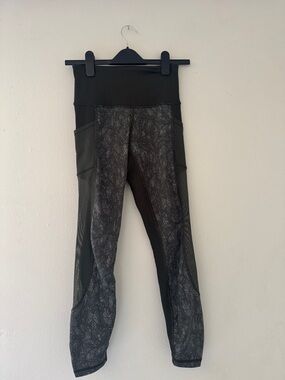 lululemon athletica Black Patterned High-Rise Leggings